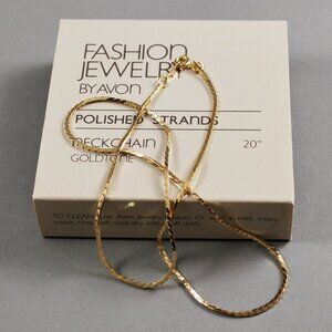 1983 Avon Polished Strands Neckchain in Goldtone